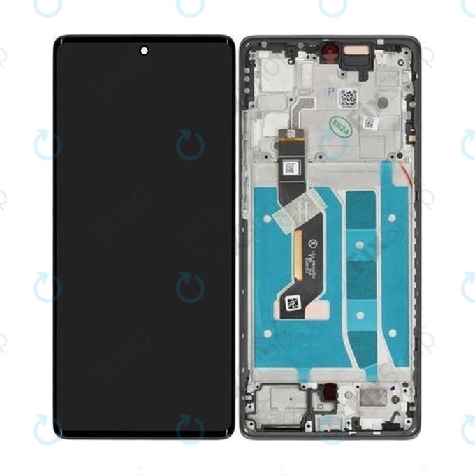 Motorola Moto G85 5G - LCD Display + Touchscreen Front Glas + Rahmen (Urban Grey) - 5D68C24854 Genuine Service Pack