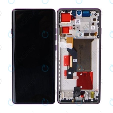 Motorola Edge 60 Pro - LCD Display + Touchscreen Front Glas + Rahmen (Sparkling Grape) - 5D68C30047 Genuine Service Pack
