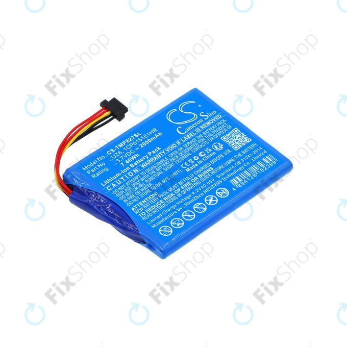 Batterie für TomTom Pro 8270, Pro 8275, 2000mAh, Li-Ion, 3.7V, UZ6, HQ