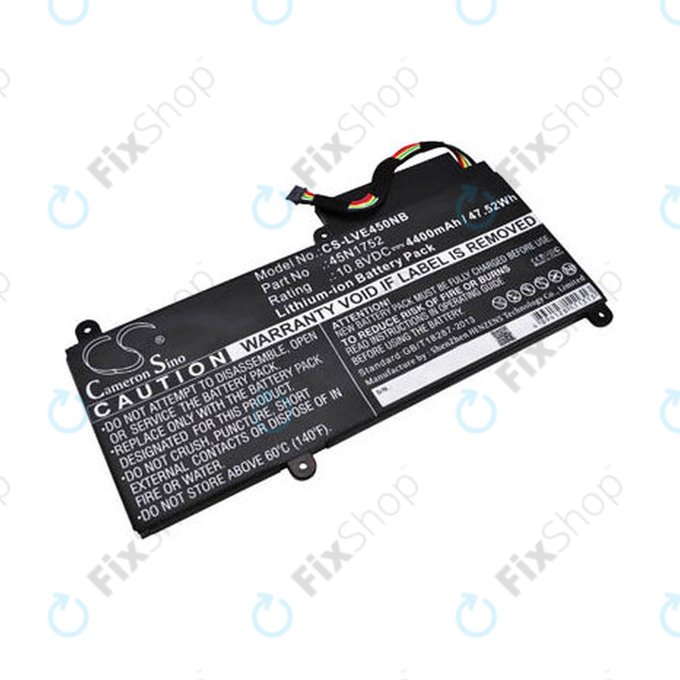 Batterie für Lenovo ThinkPad E450, E455, E460, E465, T470p, ThinkPad Edge E450 i7, 4400mAh, Li-Ion, 10.8V, 45N1752, HQ