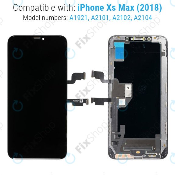 Apple iPhone XS Max - LCD Display + Touchscreen Front Glas + Rahmen Hard OLED FixPremium