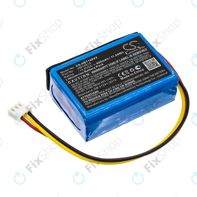Akku batterie für Hobot 168, 188, 198, 268, 288, 298, 368, 388, 800mAh, Li-Ion, 14.8V, HB16815, HQ