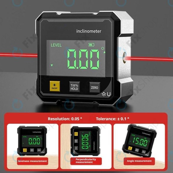 Digitaler Winkelmesser mit Magnet und Laser