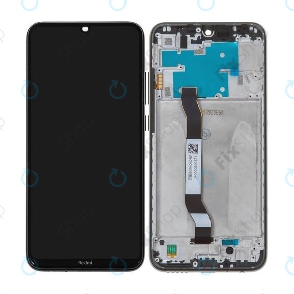 Xiaomi Redmi Note 8 - LCD Display + Touchscreen Front Glas + Rahmen (Space Black) - 5600050C3J00 Genuine Service Pack
