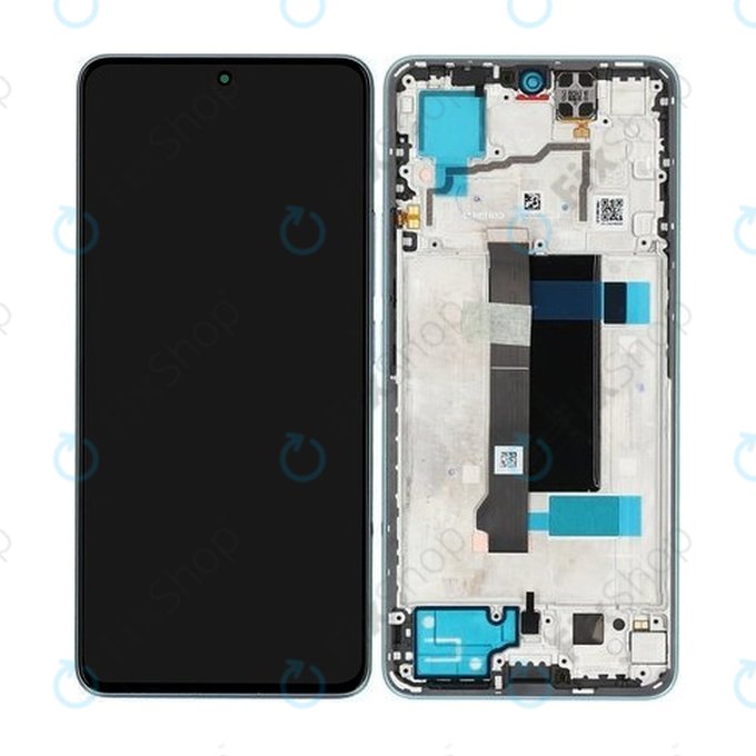 Xiaomi Redmi Note 13 Pro 5G 2312DRA50C - LCD Display + Touchscreen Front Glas + Rahmen (Ocean Teal) - 5600010N1600 Genuine Service Pack