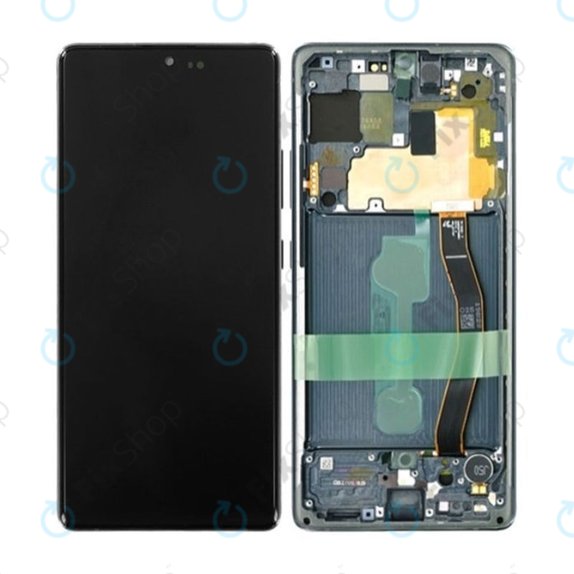 Samsung Galaxy S10 Lite G770F - LCD Display + Touchscreen Front Glas + Rahmen (Prism Black) OLED