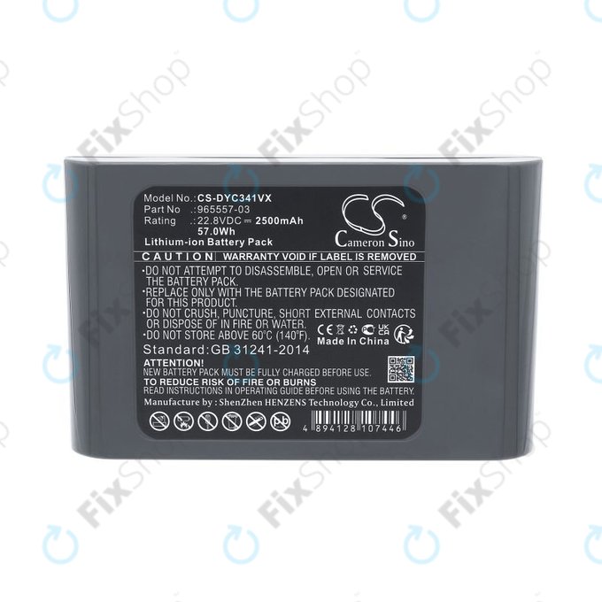 Akku batterie für Dyson DC31, DC34, DC35, DC44, DC56, 2500mAh, Li-Ion, 22.8V, 965557-03, HQ