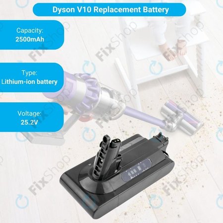 Dyson V10 - Akku Batterie 969352-02, SV12, 206340 Li-Ion 25.2V 2500mAh HQ