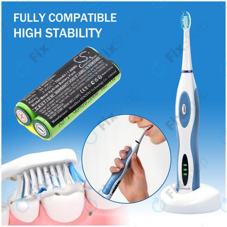 Batterie für Waterpik 900 Sonic Toothbrush, Sensonic Plus Sr-3000, 700mAh, Ni-MH, 2.4V, BK-4MCCE, HQ