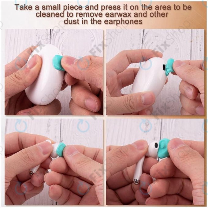 Klebeknete für die Reinigung von Telefonen und Kopfhörern (6 Streifen)