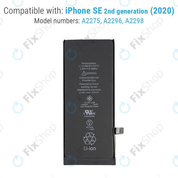 Apple iPhone SE (2nd Gen 2020) - Akku Batterie 1821mAh