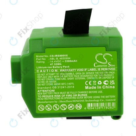 iRobot Roomba S9,S9+ - Akku Batterie ABL-B, 4650994 Li-Ion 14.4V 3300mAh HQ