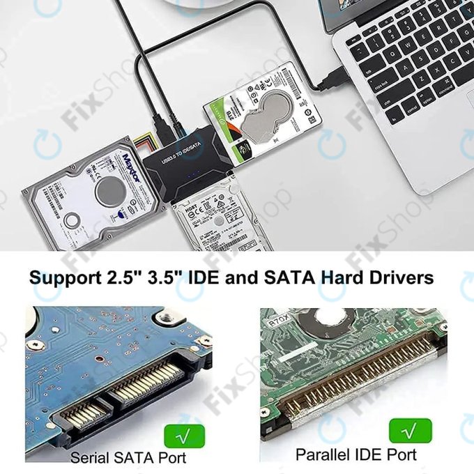 USB 3.0 auf SATA / IDE Adapter für 2.5" und 3.5" HDD/SSD und optische Laufwerke