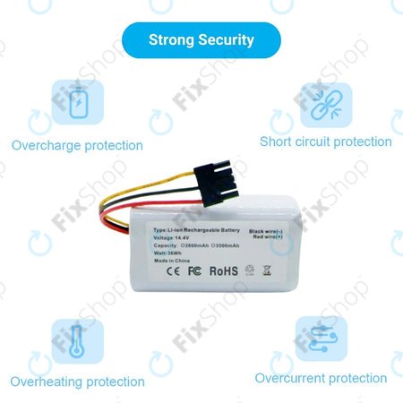 Xioami Mi Robot Vacuum Mop 2 Lite, E10 - Akku Batterie N011-4S1P Li-Ion 14.4V 2600mAh