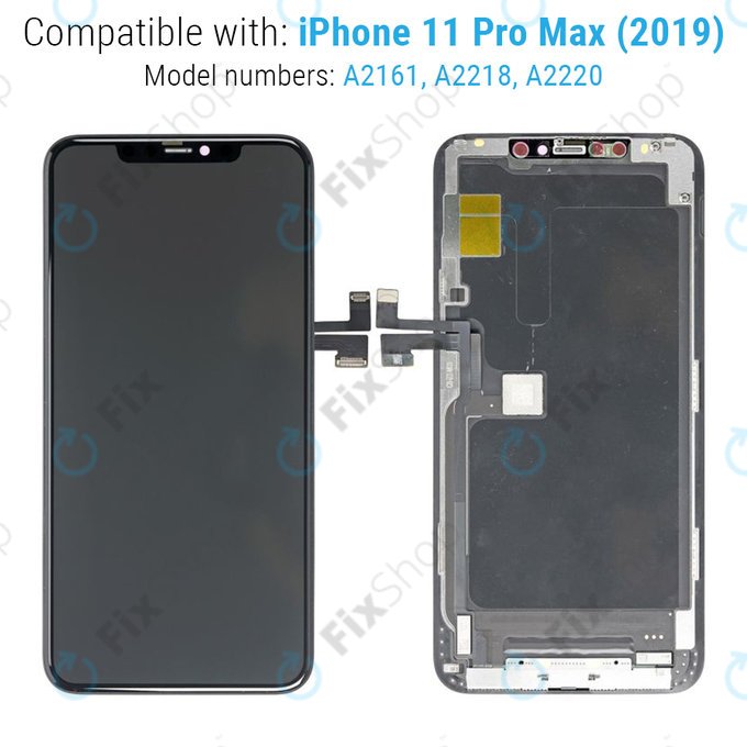 Apple iPhone 11 Pro Max - LCD Display + Touchscreen Front Glas + Rahmen - 661-14099 Genuine Service Pack