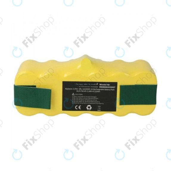 iRobot Roomba 500, 600, 700, 800, 900-series, R3, Scooba 450, Vileda 137173 - Akku Batterie 11702, GD-Roomba-500, VAC-500NMH-33 Ni-MH 14.4V 3300mAh