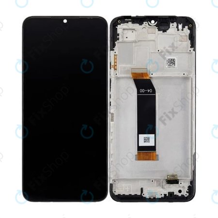 Xiaomi Poco M4 5G 22041219PG - LCD Display + Touchscreen Front Glas + Rahmen (Power Black) - 560005L19P00 Genuine Service Pack
