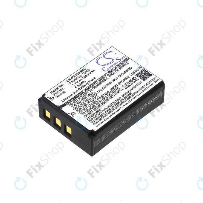 Batterie für Toshiba Camileo X200, X400, 1600mAh, Li-Ion, 3.7V, PA3985, HQ