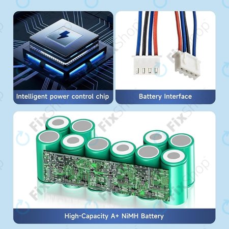 Ecovacs Sweeper-series, Deebot Ozmo-series - Akku Batterie DM88 Ni-MH 12.0V 3000mAh