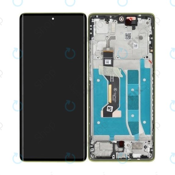 Motorola Moto G85 5G - LCD Display + Touchscreen Front Glas + Rahmen (Olive Green) - 5D68C24855 Genuine Service Pack