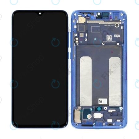 Xiaomi Mi 9 Lite - LCD Display + Touchscreen Front Glas + Rahmen (Aurora Blue) - 561010033033, 5600040F3B00 Genuine Service Pack