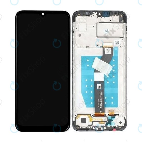 Motorola Moto G8 Power Lite - LCD Display + Touchscreen Front Glas + Rahmen (Black) - 5D68C16532, 55D68C18031 Genuine Service Pack