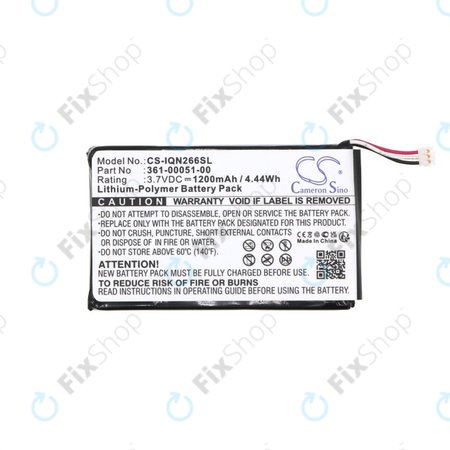 Batterie für Garmin Nüvi 2660, 1200mAh, Li-Pol, 3.7V, 361-00051-00, HQ