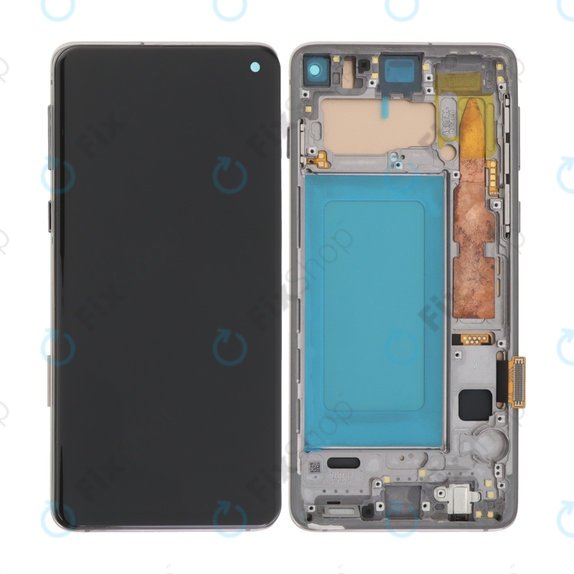 Samsung Galaxy S10 G973F - LCD Display + Touchscreen Front Glas + Rahmen (Prism Black) TFT