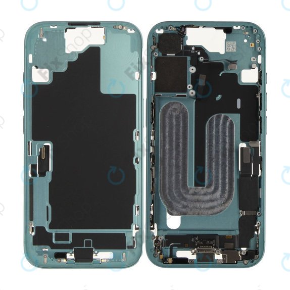 Mittelrahmen mit Batterie für iPhone 16 | Green | ZD076-00683 | Genuine Apple
