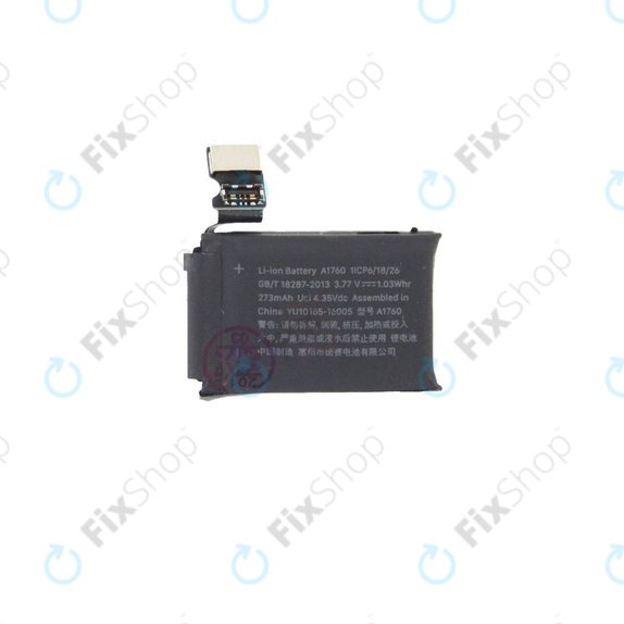 Akku Batterie für Apple Watch 2 38mm, 273mAh, A1760, Refurbished
