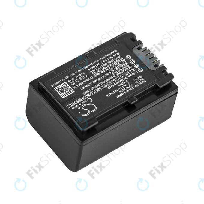 Batterie für Sony FDR-AX33, 40, 45, 53, 60, 700, P33, HDR-CX450, 625, 1030mAh, Li-Ion, 7.3V, NP-FV50A, HQ