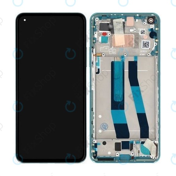 Xiaomi Mi 11 Lite 5G - LCD Display + Touchscreen Front Glas + Rahmen (Mint Green) - 56000H00K900, 56000300K900 Genuine Service Pack