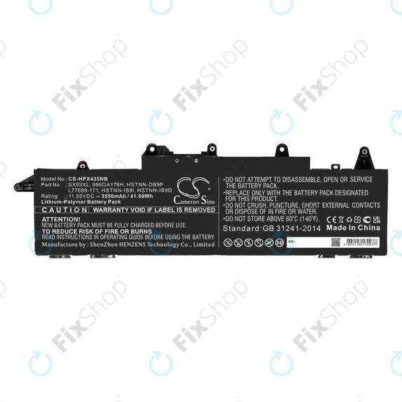 Akku batterie für HP ProBook x360 435 G7, 3550mAh, Li-Pol, 11.55V, SX03XL, HQ