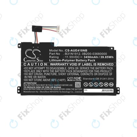 Batterie für Asus VivoBook 14 E410ma, F414ma, L410ma, 3450mAh, Li-Pol, 11.55V, B31N1912, HQ