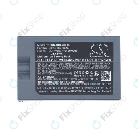 Batterie für Ring Video Doorbell 2, 3, 4, 6400mAh, Li-Ion, 3.7V, 8AB1S7-0EN0, HQ