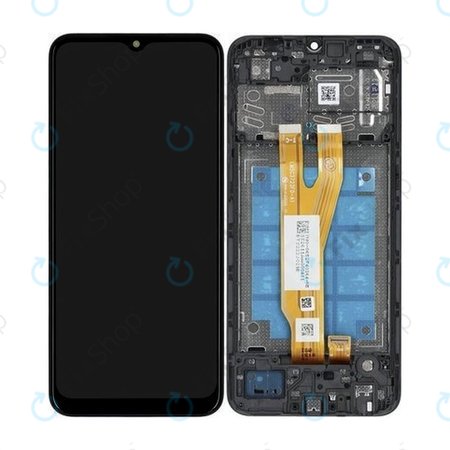 Samsung Galaxy A03 Core A032F - LCD Display + Touchscreen Front Glas + Rahmen (Black) - GH81-21711A Genuine Service Pack