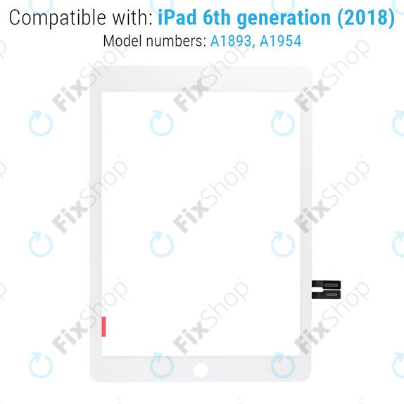 Touchscreen-Glas für iPad (6th Gen 2018), White