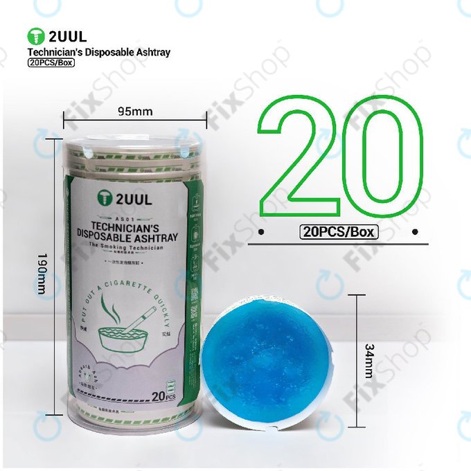 Einweg-Aschenbecher für Techniker, 2UUL AS01, 20 Stk./Box