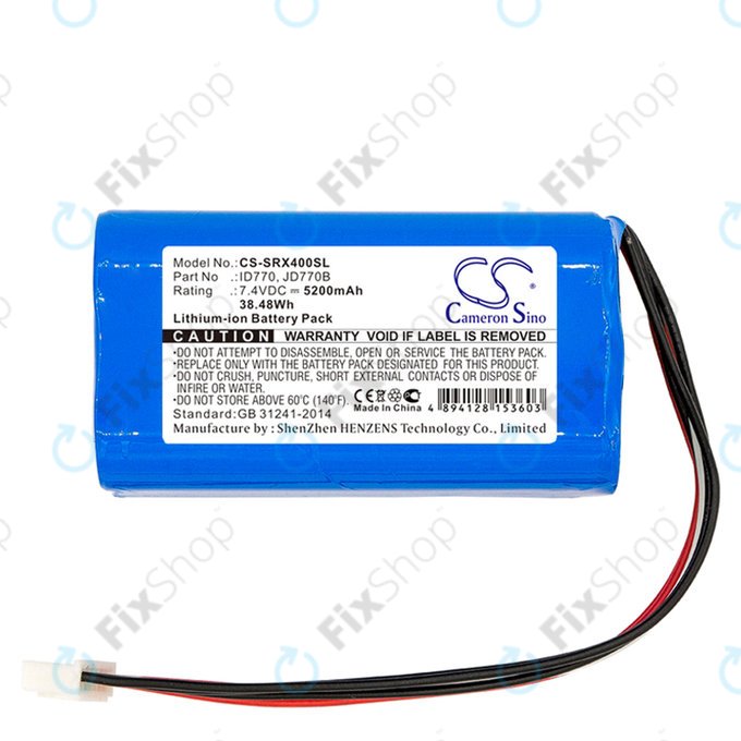 Akku batterie für Sony Srs-Xb40, Srs-Xb41, 5200mAh, Li-Ion, 7.4V, ID770, HQ