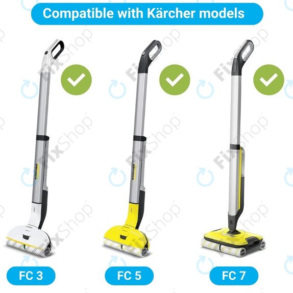 Kärcher FC 3, FC 5, FC 7 - Walzen-Set für Steinoberflächen (Schwarz)