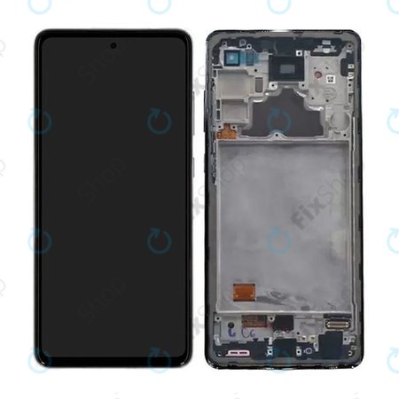 Samsung Galaxy A52 A525F, A526B - LCD Display + Touchscreen Front Glas + Rahmen (Awesome White) - GH82-25524D, GH82-25526D, GH82-25754D, GH82-25602D Genuine Service Pack