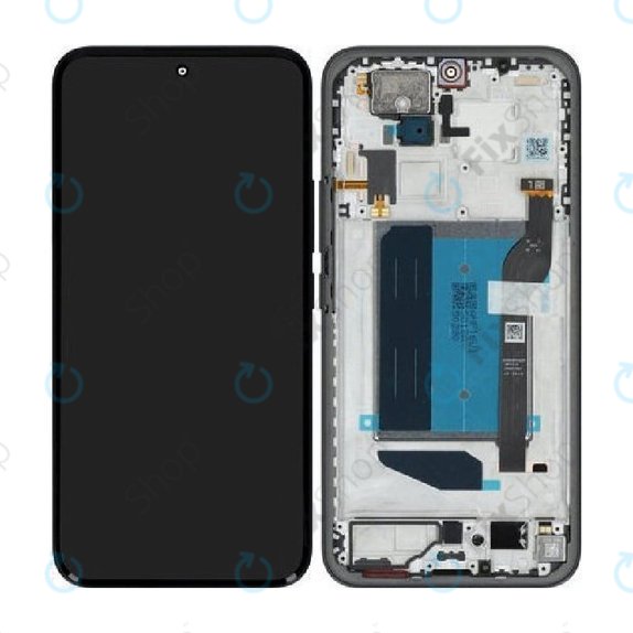Display für Xiaomi Redmi Note 15 Pro+ 5G, Midnight Black, Touchscreen-Glas mit Rahmen, 5600260P16U00, Genuine Service Pack