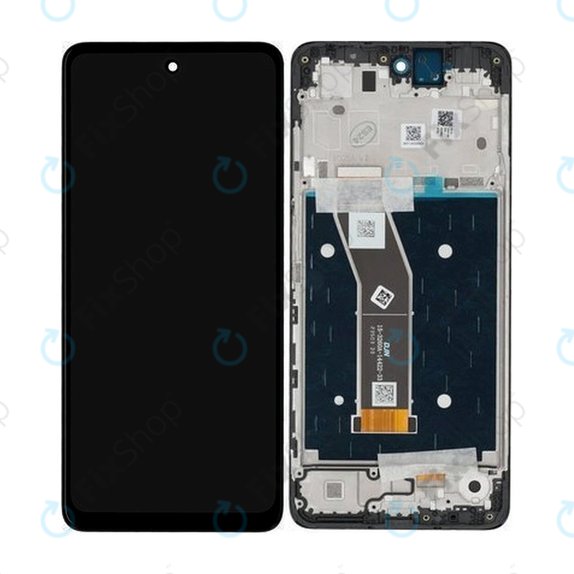 Motorola Moto G24, G24 Power - LCD Display + Touchscreen Front Glas + Rahmen (Black) - 5D68C23810 Genuine Service Pack