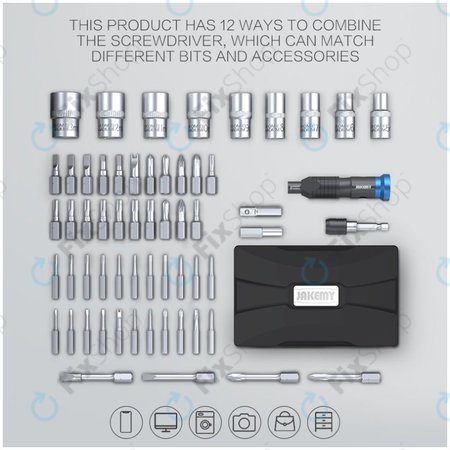Jakemy JM-6125 - High-End Heimwerker-Schraubendreher-Set 60in1
