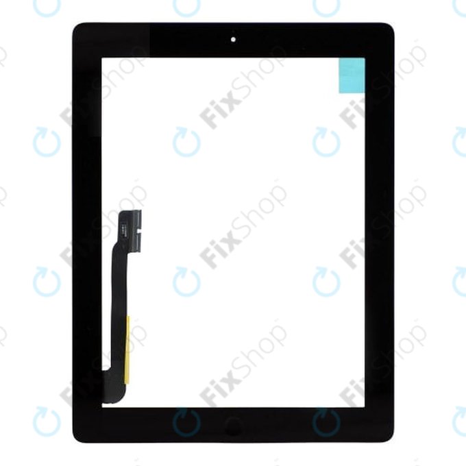 Apple iPad 3, iPad 4 - Touchscreen Front Glas + Home Taste (Black)