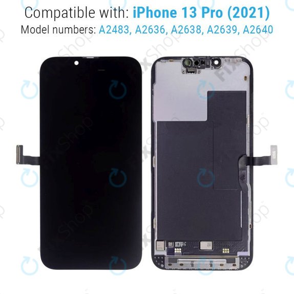 Display für iPhone 13 Pro, Touchscreen-Glas mit Rahmen, Refurbished