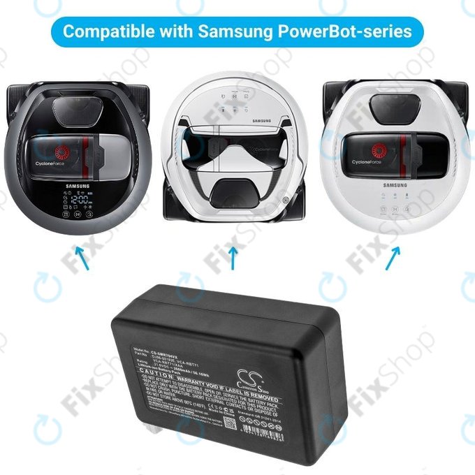Samsung PowerBot-series - Akku Batterie DJ96-00193E, VCA-RBT71 Li-Ion 21.6V 2600mAh HQ