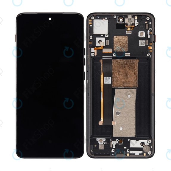Motorola Thinkphone - LCD Display + Touchscreen Front Glas + Rahmen (Carbon Black) OLED
