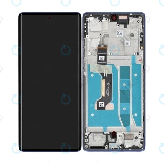 Motorola Moto G85 5G - LCD Display + Touchscreen Front Glas + Rahmen (Cobalt Blue) - 5D68C24856 Genuine Service Pack