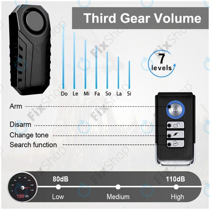 Drahtloser Diebstahlalarm mit Fernbedienung